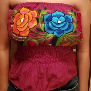 Mexican Embroidery Blouse Women